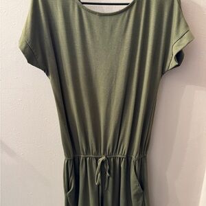 Olive Green Casual Dress